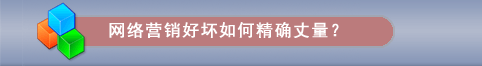 网络营销好坏如何精确丈量？
